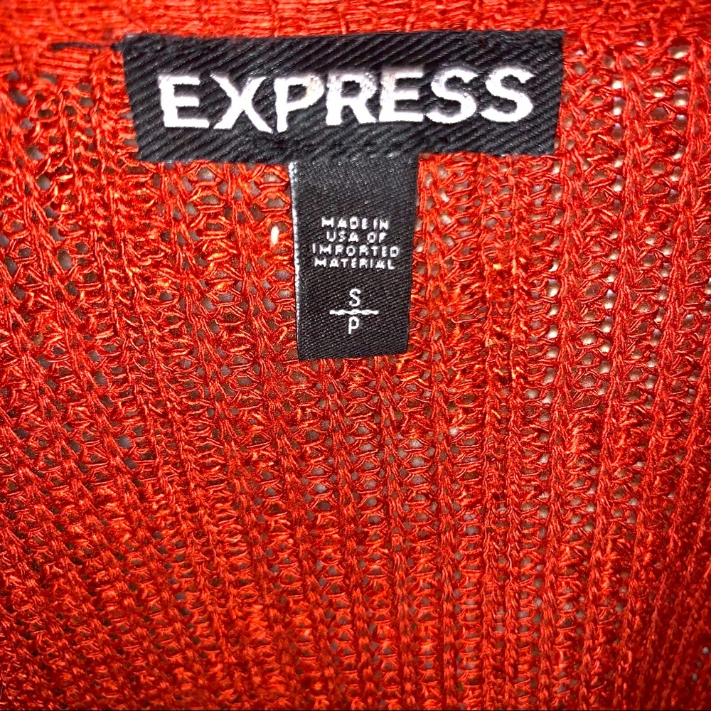 Express Red/Orange Sweater Size Small - Picture 2 of 5